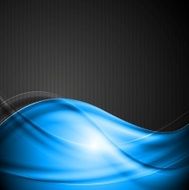 Contrast abstract blue black wavy background
