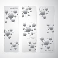 Collection vertical banner design Molecule and Communication background Vector illustration N2