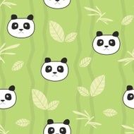 Cute pandas seamless pattern
