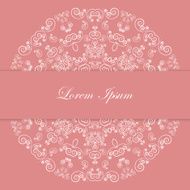 Pink card design with ornate pattern N5