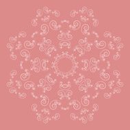 Ornate flower pattern on pink background