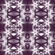 Flower pattern in fractal design Violet and white palette N4