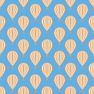 Hot air balloons seamless pattern