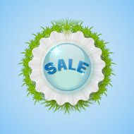 Realistic herbal banner for your design N2