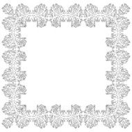 Ornamental Frame for photo black white elements N2
