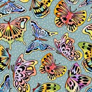 Watercolor butterfly pattern N7