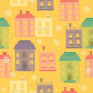 Seamless pattern with houses N17