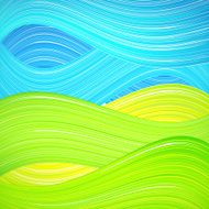 Green and blue wave background