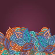 Leaves and flowers pattern