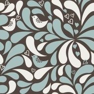 seamless abstract pattern with birds