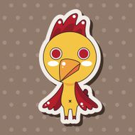 animal cock cartoon theme elements N14