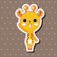 animal giraffe cartoon theme elements N17