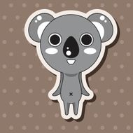 animal koala cartoon theme elements N10