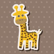 animal giraffe cartoon theme elements N18