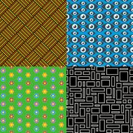 Seamless patterns Set 7 Abstract colorful