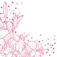 Romantic floral background for wedding funeral birthday invit