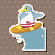 animal pengiun summer cartoon theme elements N3