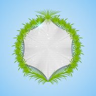 Realistic herbal banner for your design N8