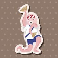 animal octopus summer cartoon theme elements N3