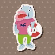 animal fish summer cartoon theme elements N3