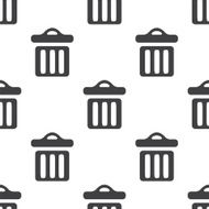 trash bin vector seamless pattern N2