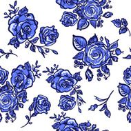 pattern blue rose