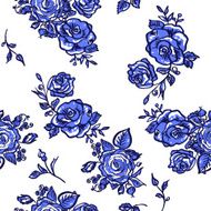 pattern blue rose N3