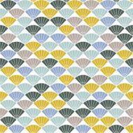 Colorful fan pattern Based on Traditional Japanese Embroidery N2