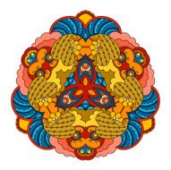 Colorful mandala on white background