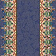 lace border stripe in dirty dark blue ornate floral background