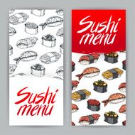 two covers for sushi menu - 2