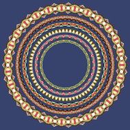 set of round geometrical frames circle border ornament