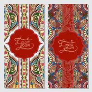decorative label card for vintage design ethnic pattern