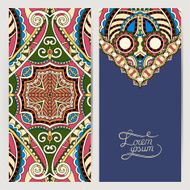 decorative label card for vintage design ethnic pattern N2