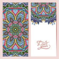 decorative label card for vintage design ethnic pattern N4