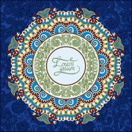 round ornamental frame circle floral background
