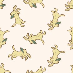 animal cat cartoon seamless pattern background N9