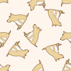 animal cat cartoon seamless pattern background N11