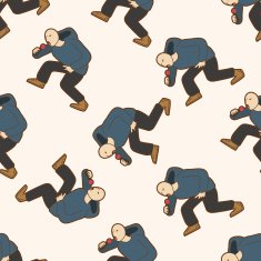 band member singer cartoon seamless pattern background N6