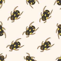 bug cartoon seamless pattern background N21