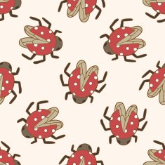 bug cartoon seamless pattern background N23