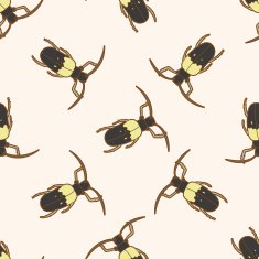 bug cartoon seamless pattern background N31