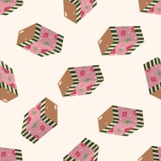 gift theme icon 10 cartoon seamless pattern background N3