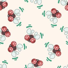 bug cartoon seamless pattern background N33