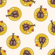 bug cartoon seamless pattern background N40