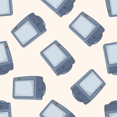 furniture theme television cartoon seamless pattern background N2