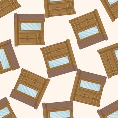 furniture theme cabinet cartoon seamless pattern background N4