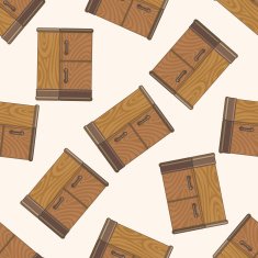 furniture theme cabinet cartoon seamless pattern background N5