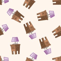 furniture theme cabinet cartoon seamless pattern background N6