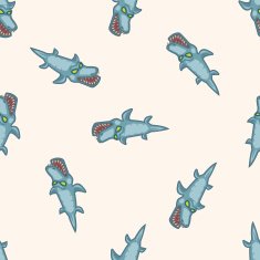 dinosaur cartoon seamless pattern background N18